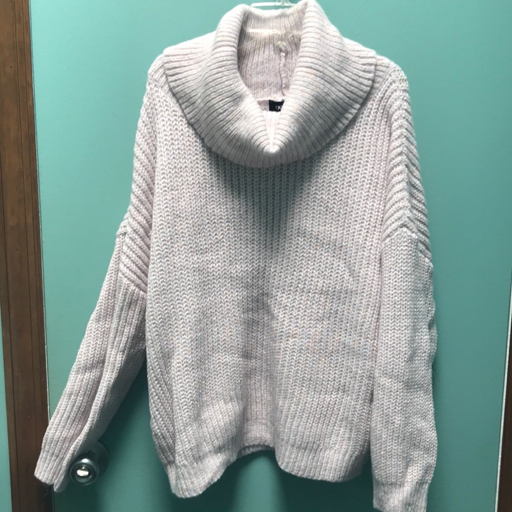 Express metallic turtleneck sweater